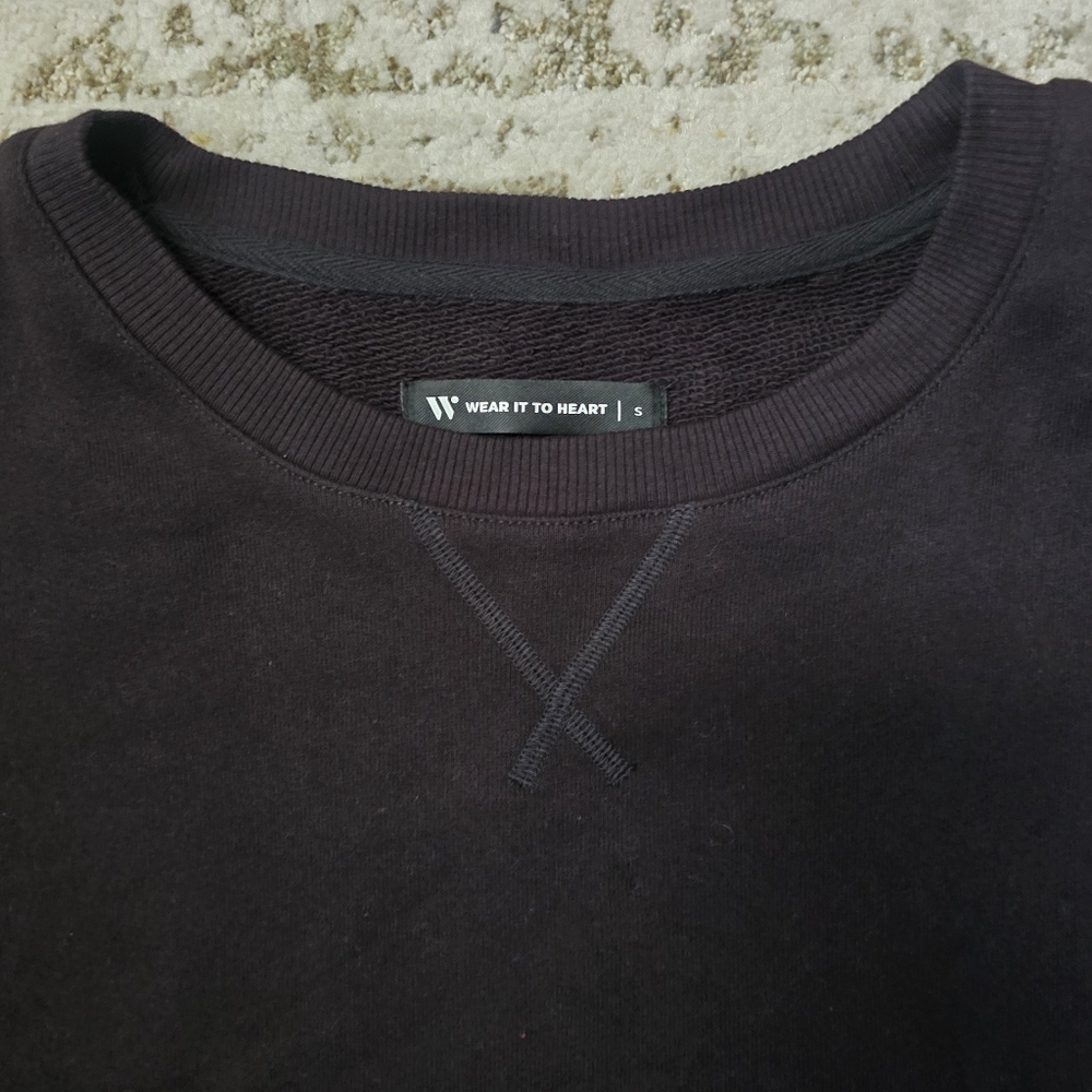 WITH Wear It To Heart Women Chelsea Sleeveless Black Sweatshirt Vest-Size S NWOT - Picture 6 of 13